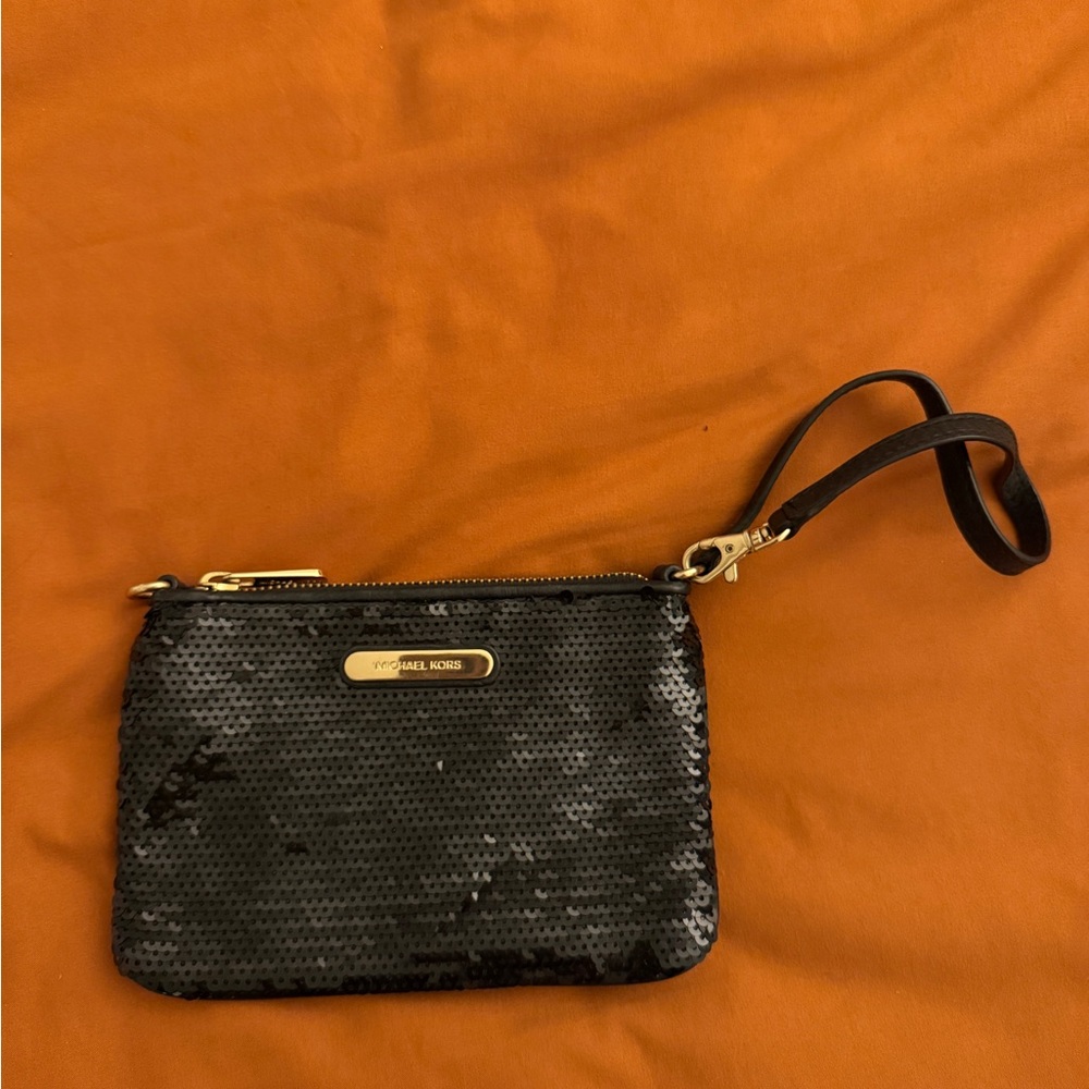 Michael Kors Black Sequin Clutch